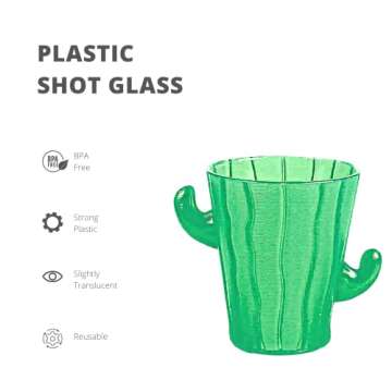 Unique Cactus-Shaped Shot Glasses - 12 Pack for Parties