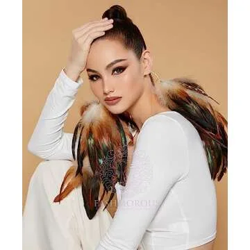 Fashmorous Lightweight Feather Dangle Earrings for Women