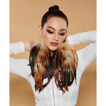 Fashmorous Lightweight Feather Dangle Earrings for Women