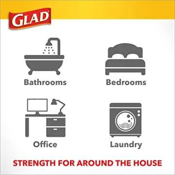 Glad Medium Drawstring Trash Bags with Clorox 8 Gallon