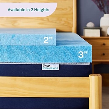 Sleep Innovations Cooling Gel Memory Foam Mattress Topper