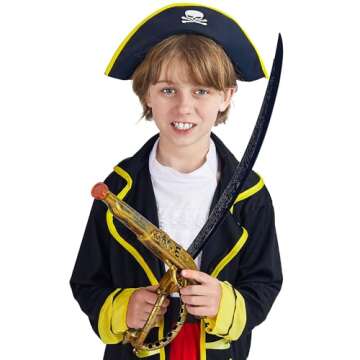 JOYIN Pirate Sword and Pistol Set - 28" Sword & 16" Pistol for Ultimate Fun and Adventure