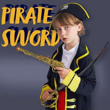 JOYIN Pirate Sword and Pistol Set for Kids & Adults