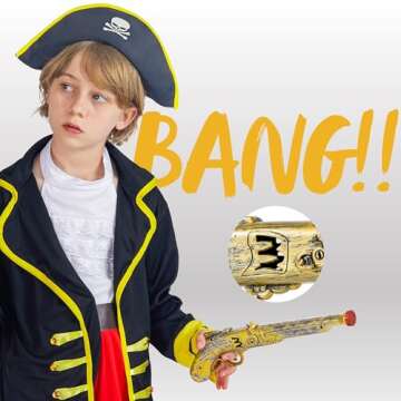 JOYIN Pirate Sword and Pistol Set for Kids & Adults