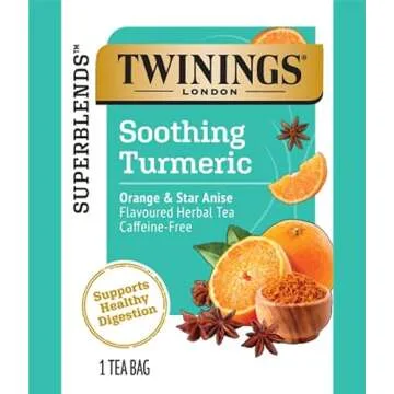 Twinings Superblends Soothing Turmeric Tea, Caffeine-Free