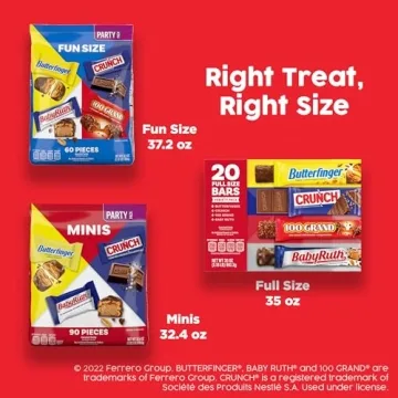 Mini Assorted Candy Bars for Halloween, 80 Count