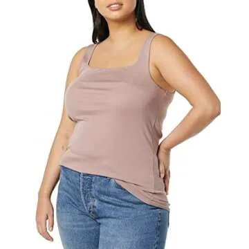 Women’s Slim Fit Square Neck Tank - Pack of 2 - Stylish & Comfy