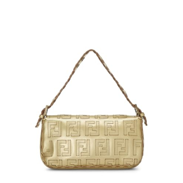 Fendi Gold Zucca Embroidered Handbag - Pre-Loved Style