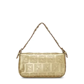 Fendi Gold Zucca Embroidered Handbag - Pre-Loved Style