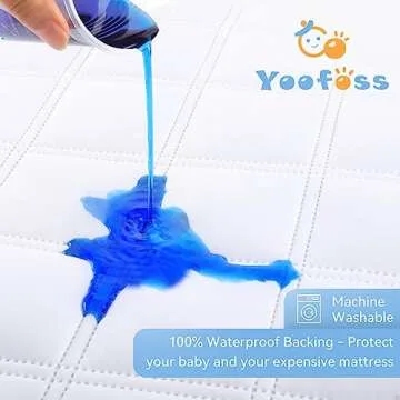 Yoofoss Waterproof Bassinet Mattress Pad Cover 2-Pack