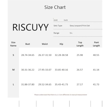 RISCUYY Cheetah Print Set Stylish Two-Piece Sexy Outfit for Women