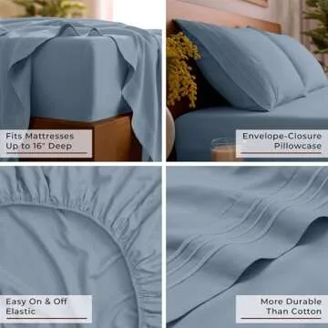 Mellanni King Sheets Set - Luxury Soft, Cooling Bed Sheets