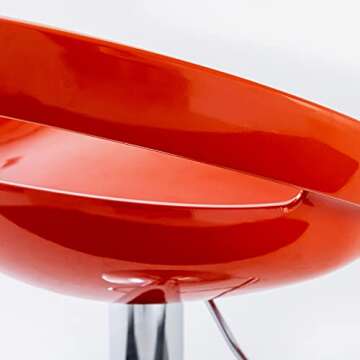 DUHOME Set of 2 ABS Barstool Adjustable Swivel Bar Chairs 2 PCS for Kitchen Island Pub Bar (Orange ABS)