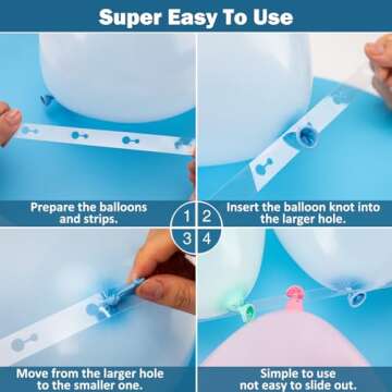 KICNIC Balloon Arch Kit, 3 Tape Strips and 3 Glue Point Dots for Garland, Party, Wedding, Birthday, Baby Shower Decorations