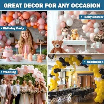 KICNIC Balloon Arch Kit, 3 Tape Strips and 3 Glue Point Dots for Garland, Party, Wedding, Birthday, Baby Shower Decorations