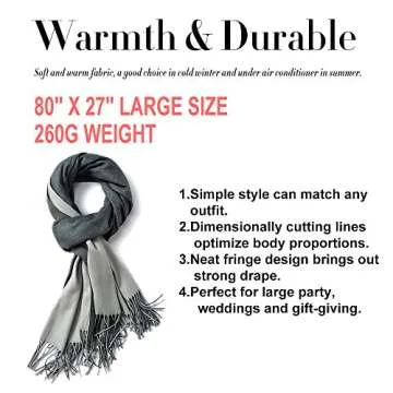 maamgic Women's Reversible Scarf for Winter Weddings