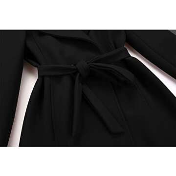 IDEALSANXUN Black Peacoat for Women Warm Fashion Jacket