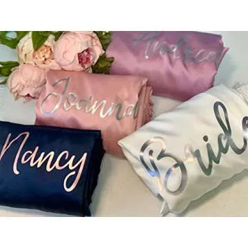 Silky Satin Wedding Robes for Bridal Party - Personalized Gifts