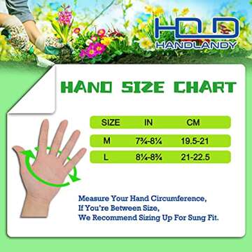 HANDLANDY Ladies Leather Gardening Gloves, Thorn Proof Long Gauntlet Heavy Duty Garden Gloves, Elbow Length Women Rose Pruning Gloves (Medium, Green)