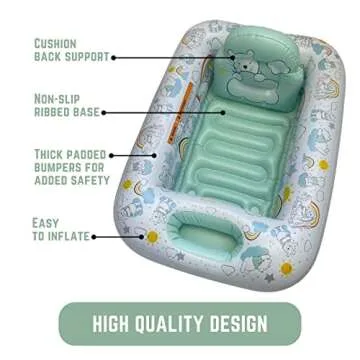 Disney Winnie The Pooh Up in The Sky Inflatable Tub for Comfortable Bathtime Fun