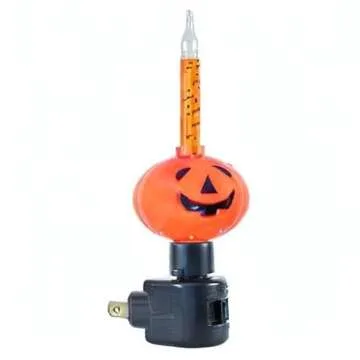 Novelty Lights Halloween Pumpkin Bubble Light Night Light, Orange Liquid