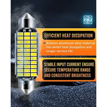 LUYED 2 X 330 Lumens Super Bright 3014 33-EX Chipsets Error Free 569 578 211-2 212-2 LED Bulbs Used For Dome light,Xenon White