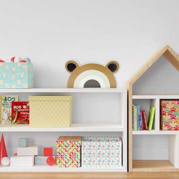 Ajqiomh Wooden Bear Rainbow Decoration for Kids Room