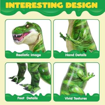JOYIN 30" T-Rex Inflatable Dinosaur Toy - Party Decorations & Birthday Gifts