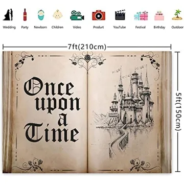Fairy Tale Books Backdrop 7x5FT for Weddings and Parties