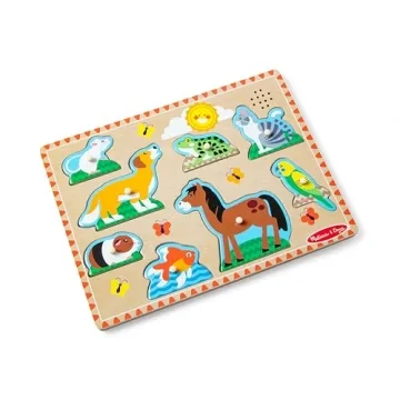 Melissa & Doug Pets Sound Puzzle With Animal Sounds For Kids