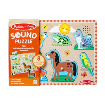 Melissa & Doug Pets Sound Puzzle With Animal Sounds For Kids