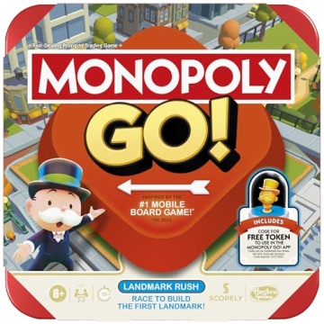 Monopoly GO! Board Game | Inspired by The Popular Mobile Board Game | Ages 8+ | 2-4 Players | 15 Min...