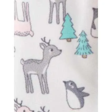 Cozy 3-Pack Fleece Footed Pajamas for Baby Girls