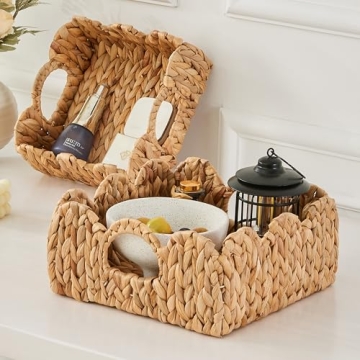VILSSOVY Scalloped Baskets - Stylish Storage Solution Set