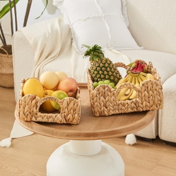VILSSOVY Scalloped Baskets - Stylish Storage Solution Set