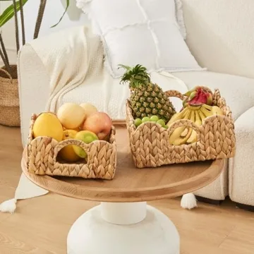 VILSSOVY Scalloped Baskets - Stylish Storage Solution Set