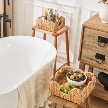 VILSSOVY Scalloped Baskets - Stylish Storage Solution Set