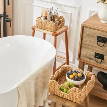 VILSSOVY Scalloped Baskets - Stylish Storage Solution Set