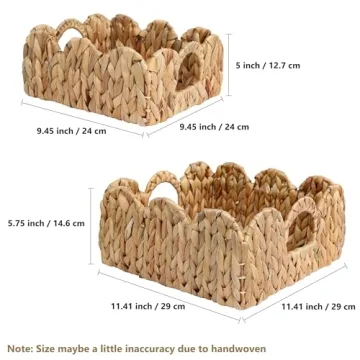 VILSSOVY Scalloped Baskets - Stylish Storage Solution Set