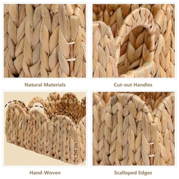 VILSSOVY Scalloped Baskets - Stylish Storage Solution Set