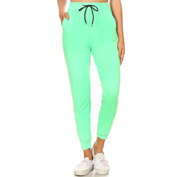 Leggings Depot Women's Jogger Pants with Pockets - Mint