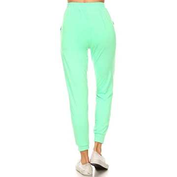 Leggings Depot Women's Jogger Pants with Pockets - Mint