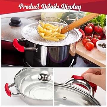 Cast Iron Handle Cover, 10 Packs Silicone Pot Holders, Cast Iron Handle Covers Heat Resistant, Non-Slip Pot Handle Covers, for Frying Cast Iron Skillet Metal Pan