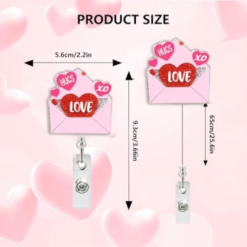 Cute Valentine's Nurse Badge Reel for Office & School