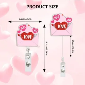 Cute Valentine's Nurse Badge Reel for Office & School