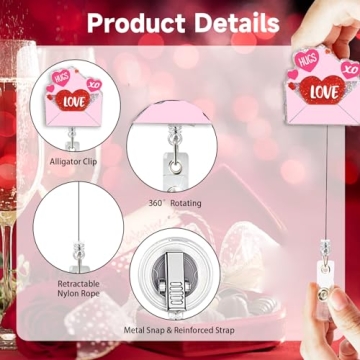 Cute Valentine's Nurse Badge Reel for Office & School