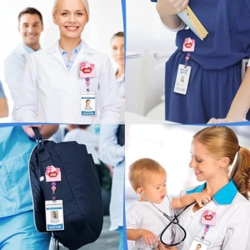 Cute Valentine's Nurse Badge Reel for Office & School