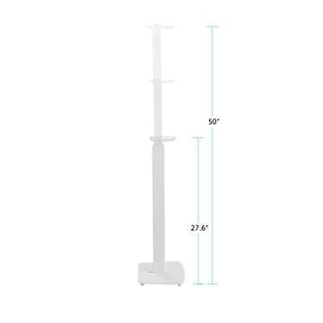 ynVISION.DESIGN Adjustable Floor Stand Compatible with SONOS Era 100 and Era 300 - White 2 Pack (Pai...