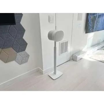 ynVISION.DESIGN Adjustable Floor Stand Compatible with SONOS Era 100 and Era 300 - White 2 Pack (Pair)