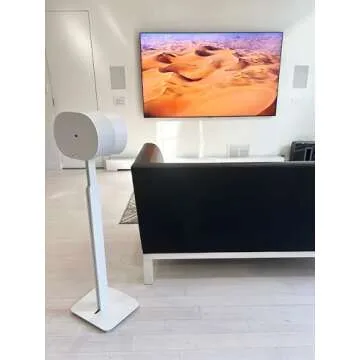 ynVISION.DESIGN Adjustable Floor Stand Compatible with SONOS Era 100 and Era 300 - White 2 Pack (Pair)